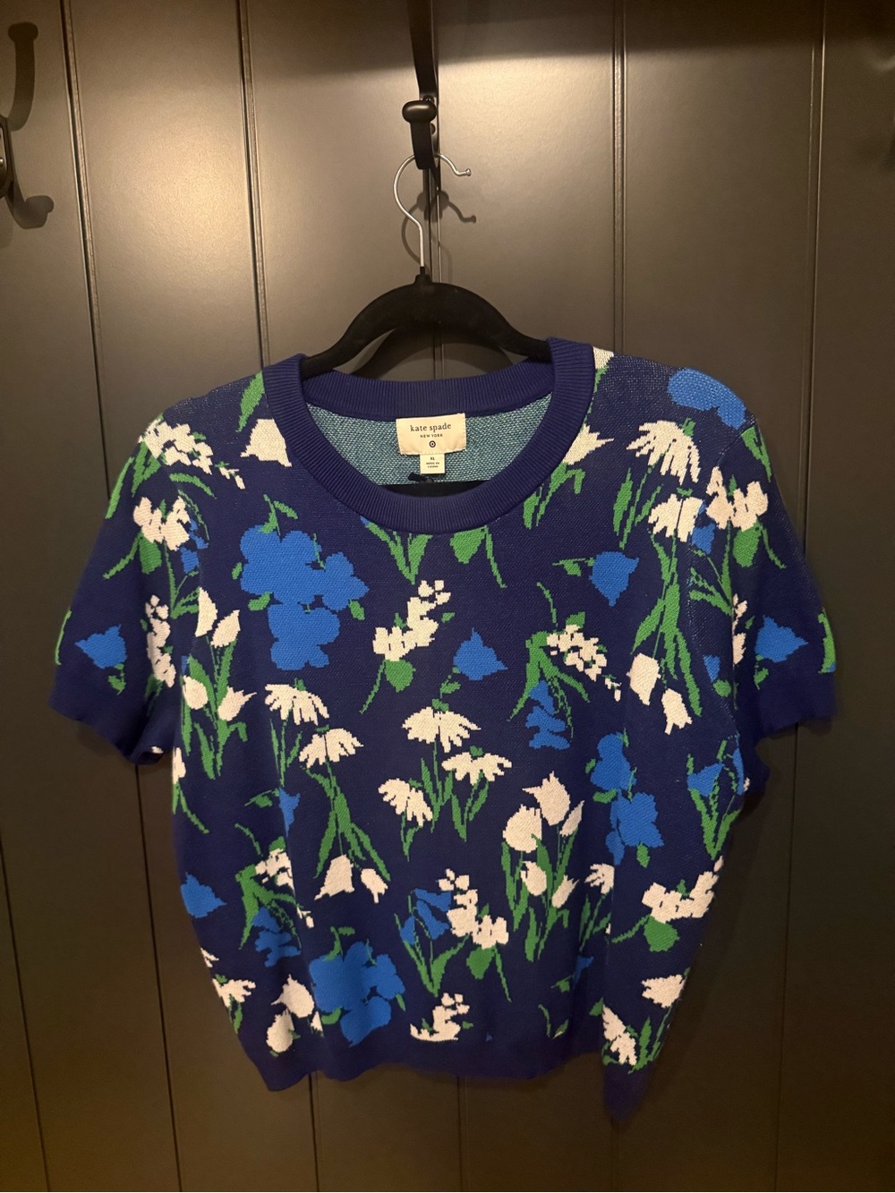 NEW Kate Spade X Target floral knit daisy sweater blue white and green 🌼